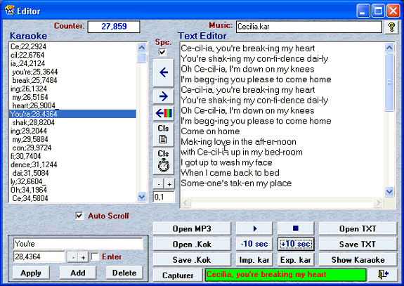 power karaoke lyrics editor